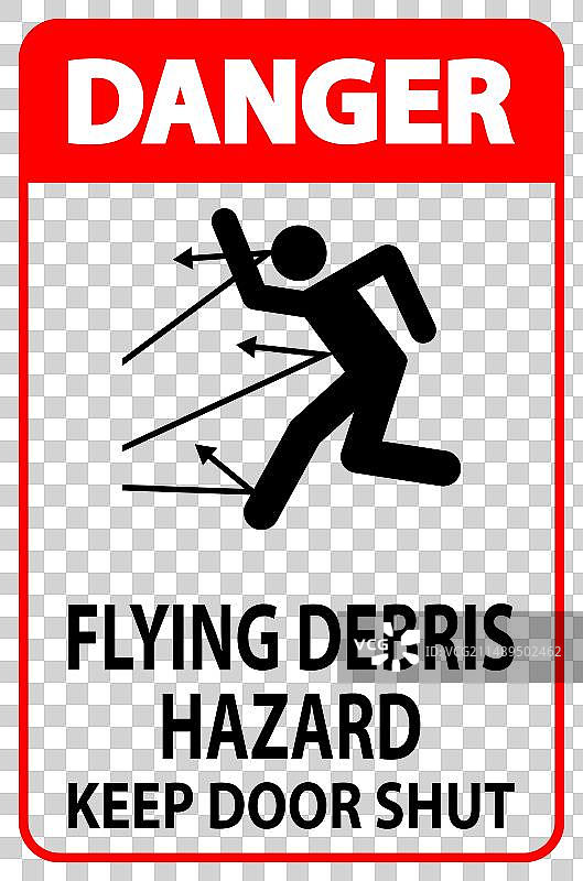 禁止入内标志飞行碎片危险请关门图片素材