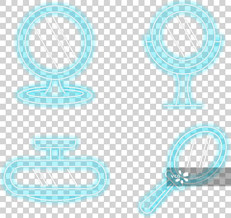 霓虹美容镜图标图片素材