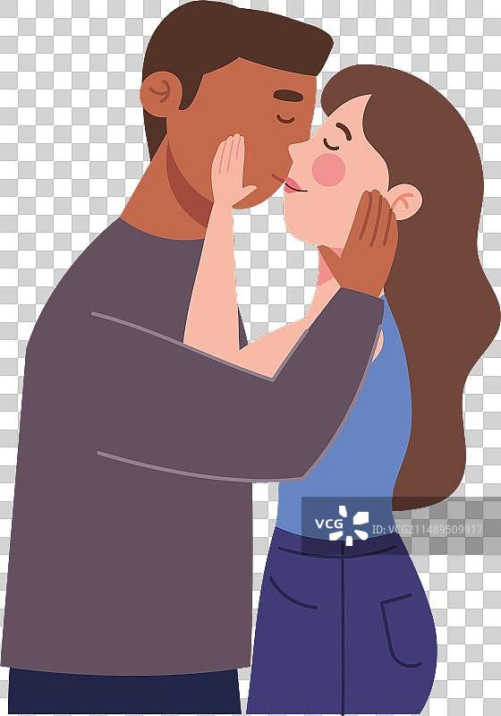 情侣在婚礼上亲吻图片素材