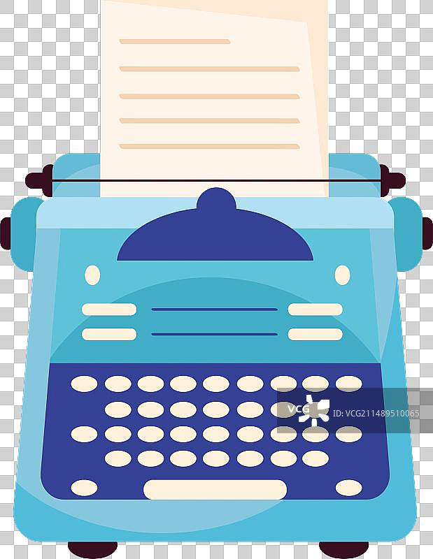 在打字机上写诗图片素材