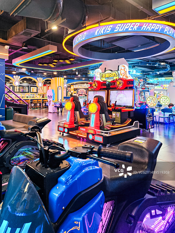 电玩城娱乐场所空镜头图片素材