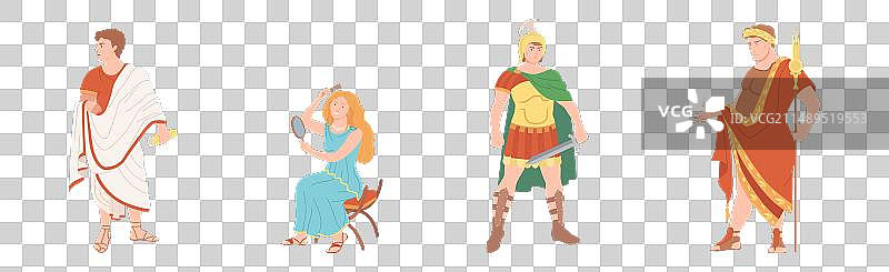 传统服饰的古罗马人物图片素材