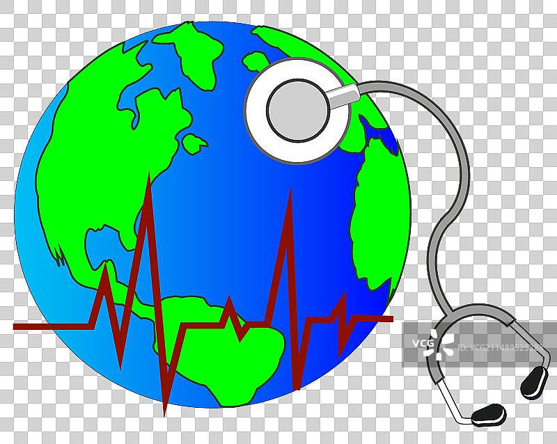 地球脉搏与医疗器械图片素材