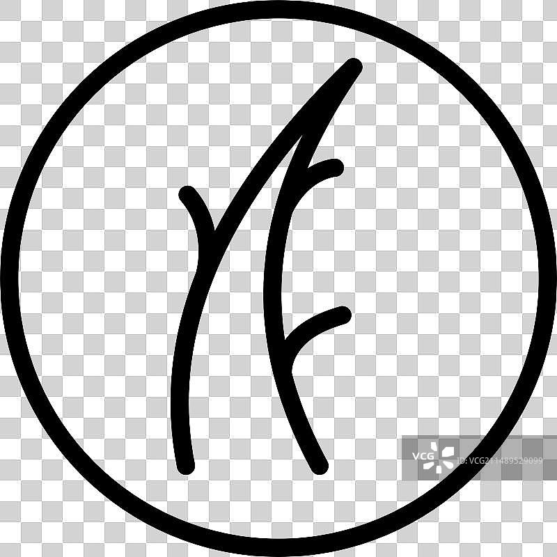 头发分叉轮廓图标图片素材