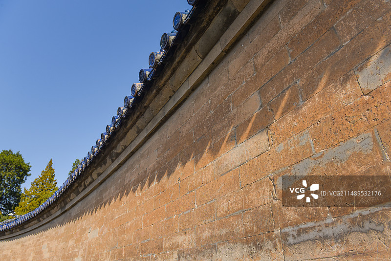 北京天坛回音壁景点光影图片素材