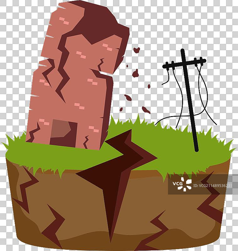 地震自然灾害隔离素材图片素材