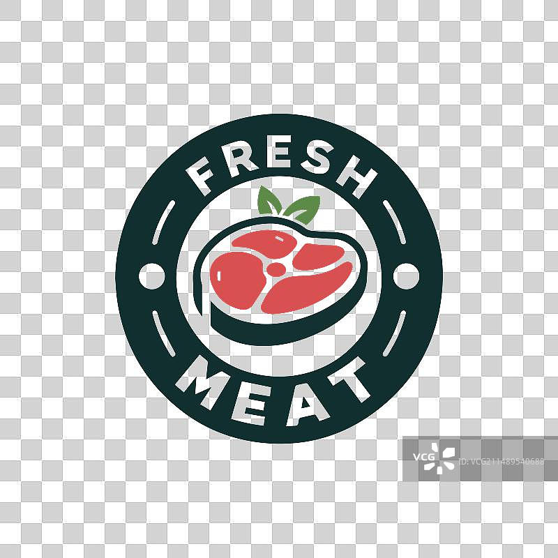 肉店标志：新鲜肉类和烧烤图片素材