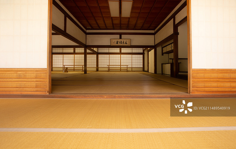 日式建筑室内空间，京都天龙寺图片素材