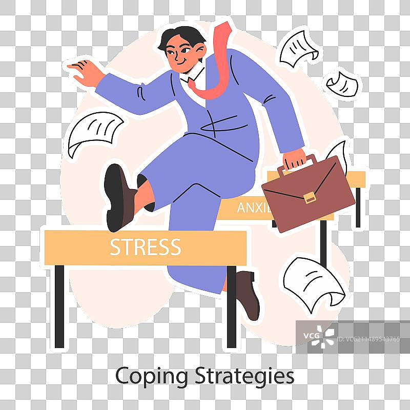 商务人士使用工具缓解压力和焦虑图片素材