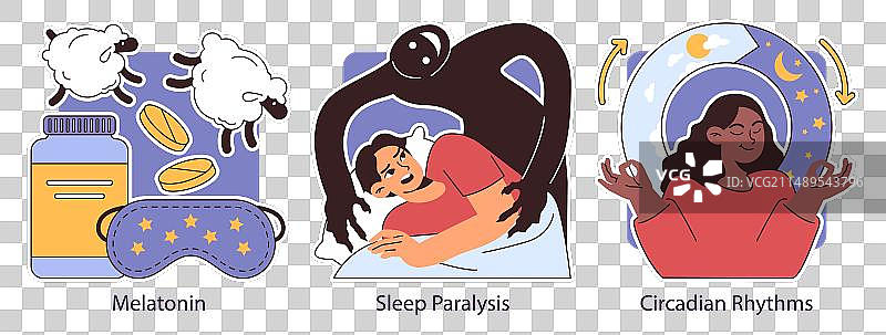 失眠症患者角色合集图片素材