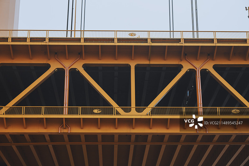 武汉杨泗港长江大桥桥梁建筑局部结构图片素材