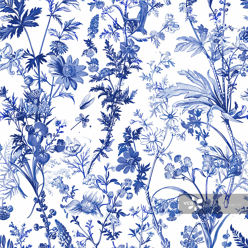 茹伊纹花卉复古无缝图案22图片素材