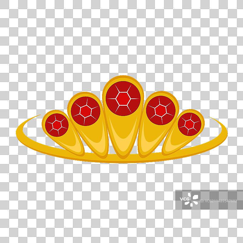 镶嵌红宝石的皇家皇冠图片素材