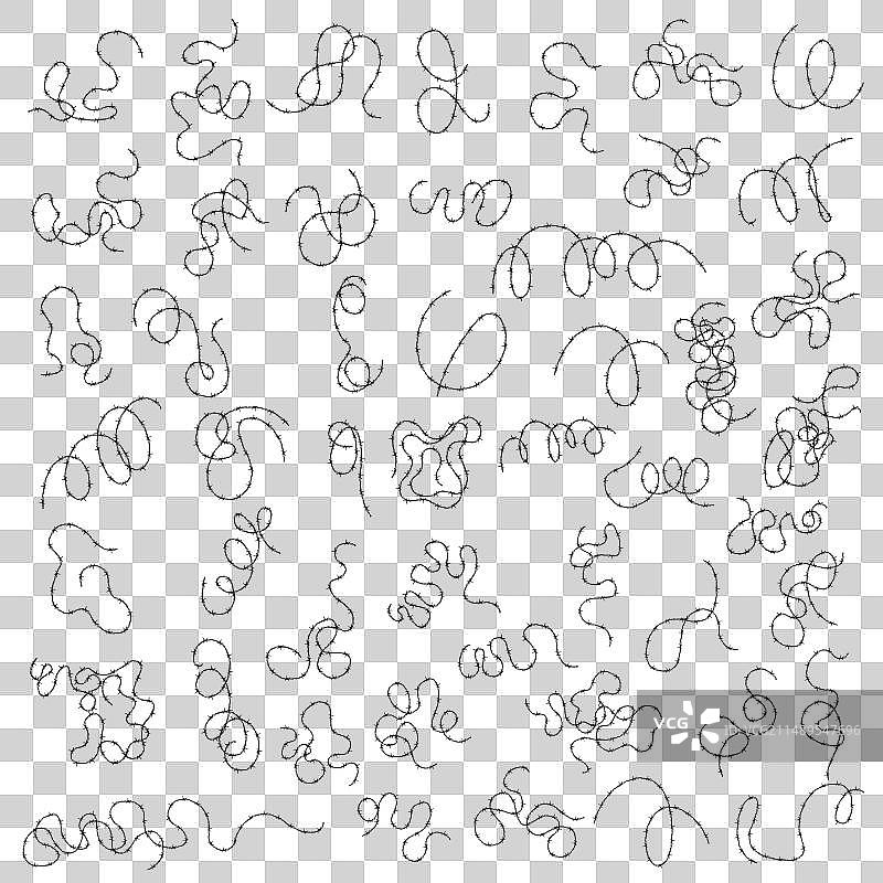 带刺铁丝网曲线合集图片素材