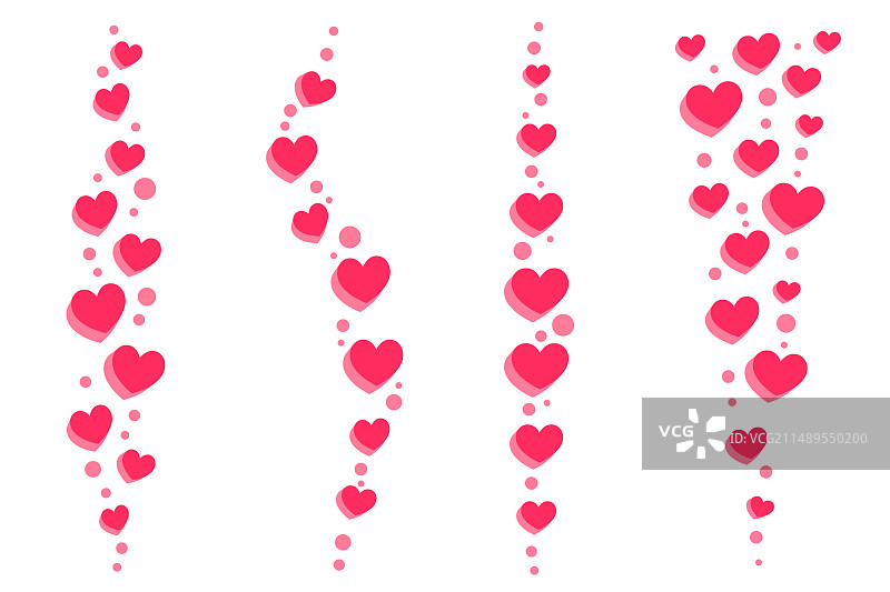 社交媒体飞舞的心形图标图片素材