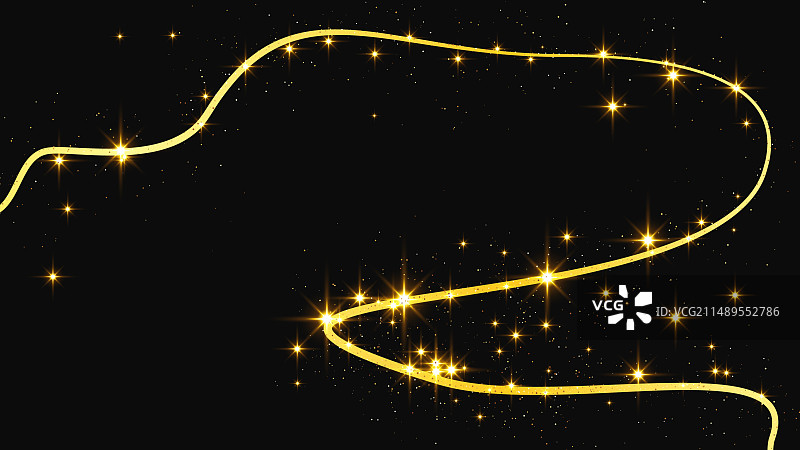 金光闪闪的纸屑波和星尘图片素材