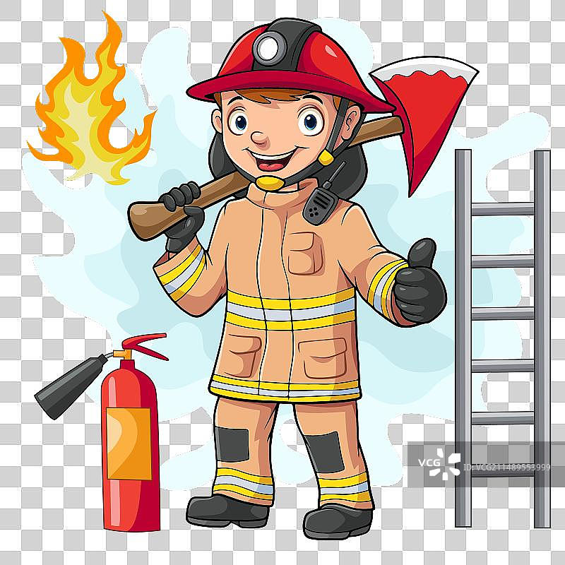卡通消防设备合集图片素材