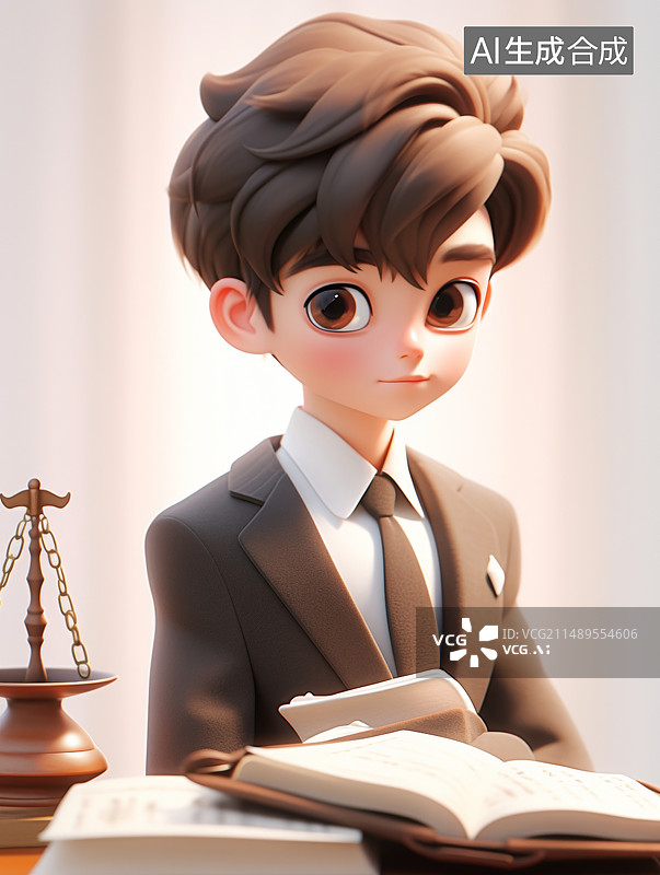 【AI数字艺术】3D渲染可爱卡通人物图片素材