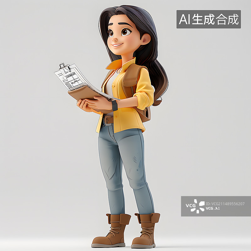 【AI数字艺术】老师拿着书本在授课图片素材