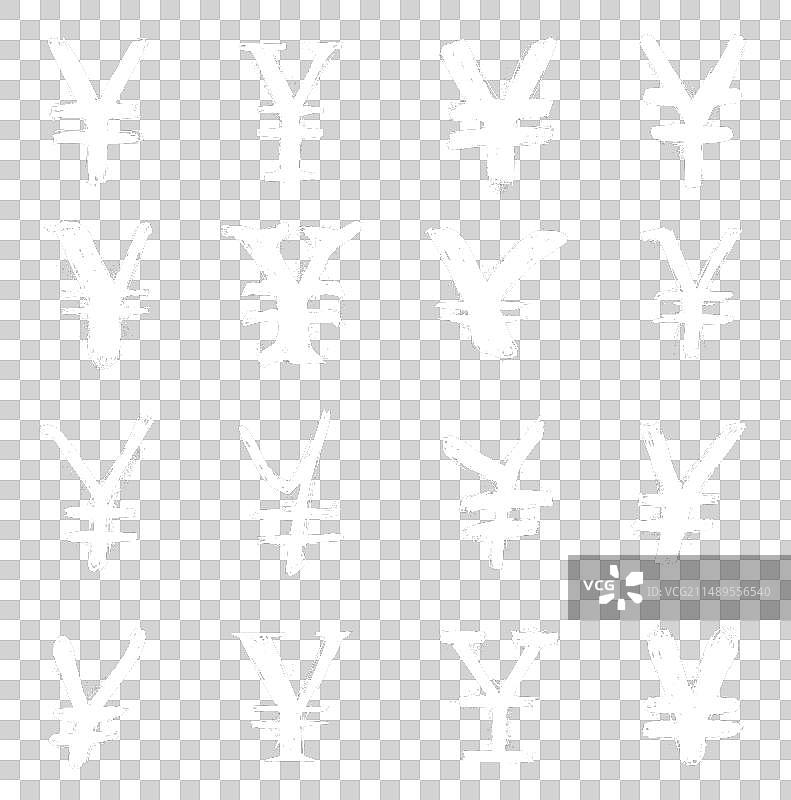 手绘风格日元符号图片素材