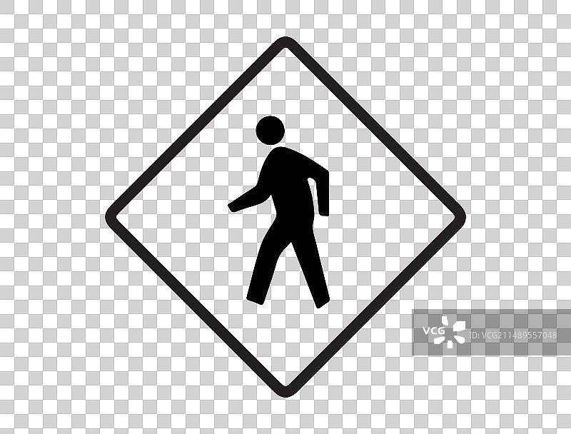 行人路标轮廓图片素材