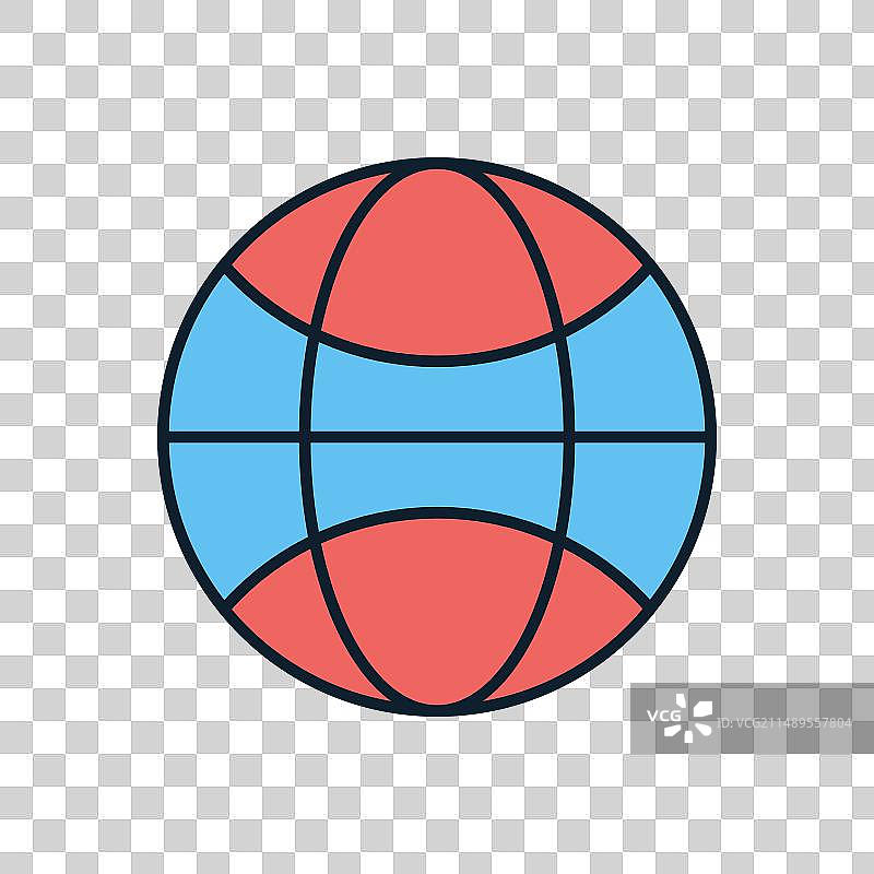 扁平风格地球相关图标图片素材