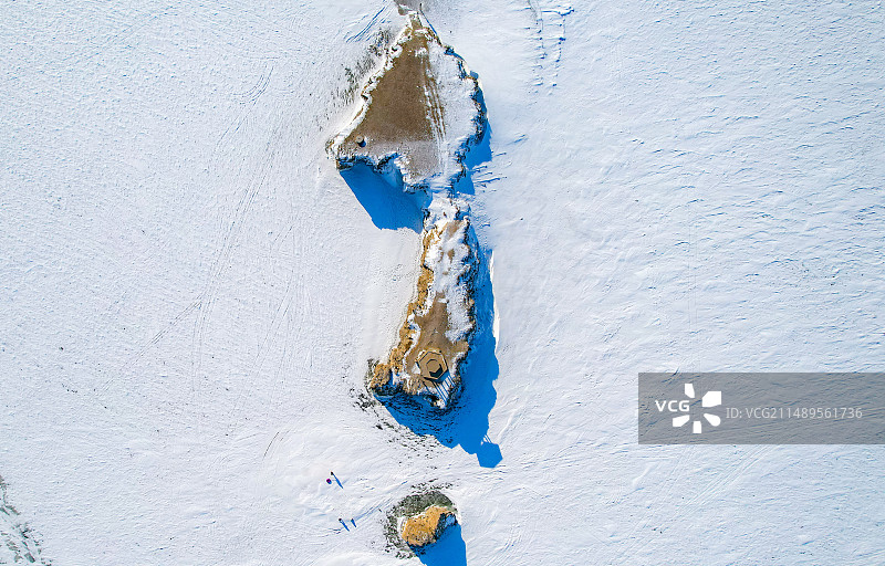 成吉思汗拴马桩 高角度视图图片素材