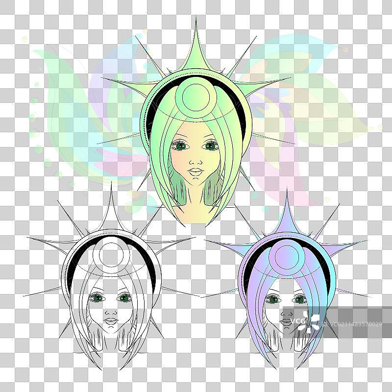 手机概念光环和脉轮图片素材