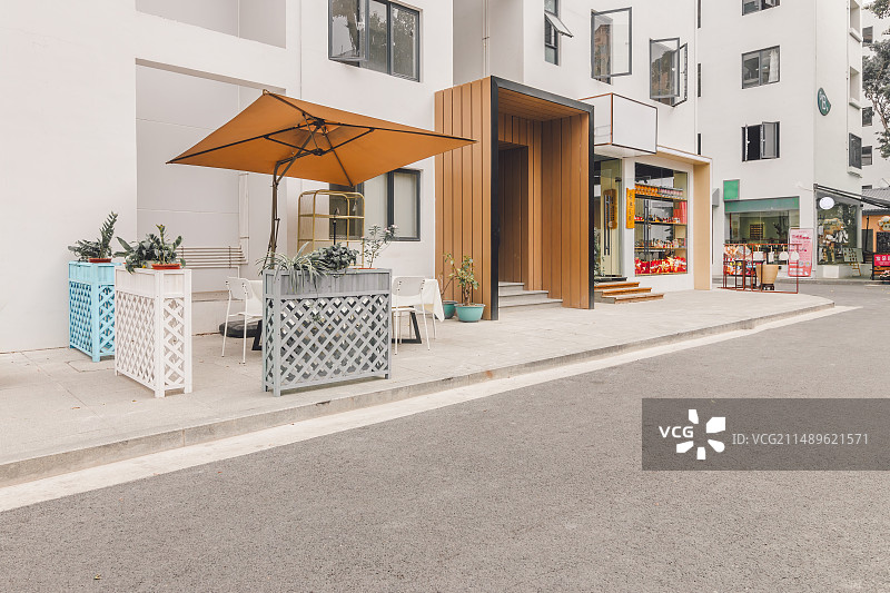 简约建筑与街道图片素材