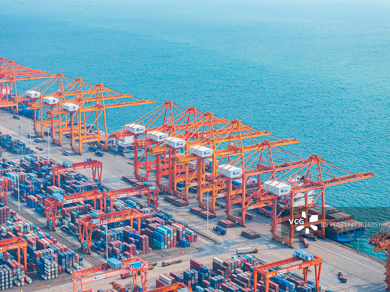 广西钦州港航拍图片素材