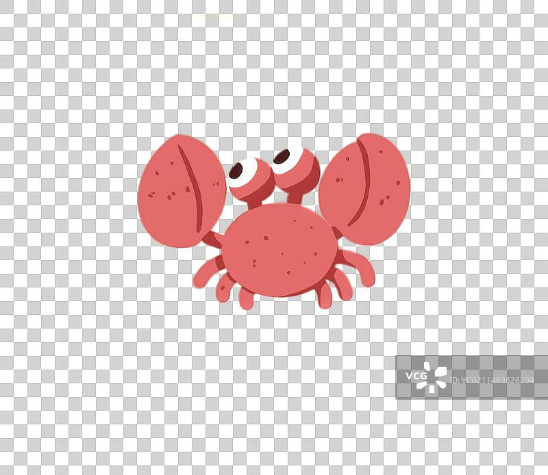 手绘螃蟹元素图片素材