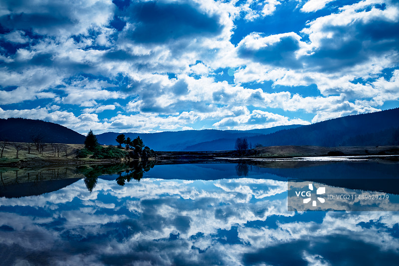 属都湖风光图片素材