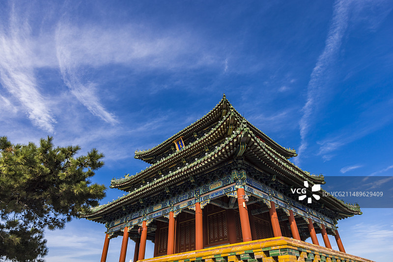 景山公园 古建筑图片素材