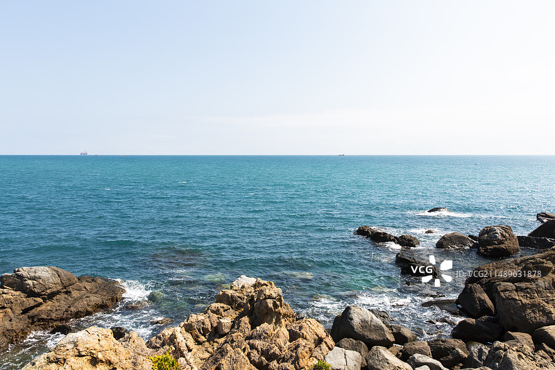 海南三亚西岛牛王岭美丽南海海岸风光图片素材