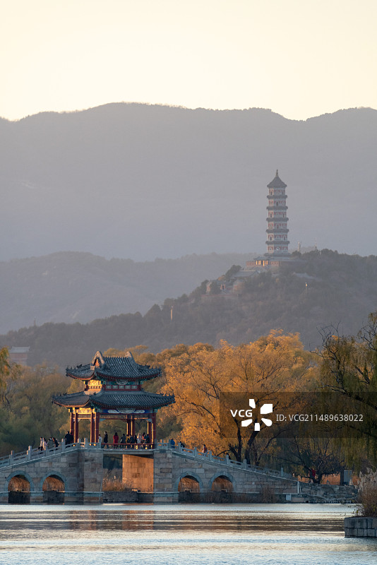 颐和园秋景-西堤图片素材