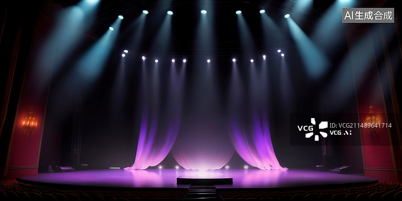 【AI数字艺术】空的舞台图片素材
