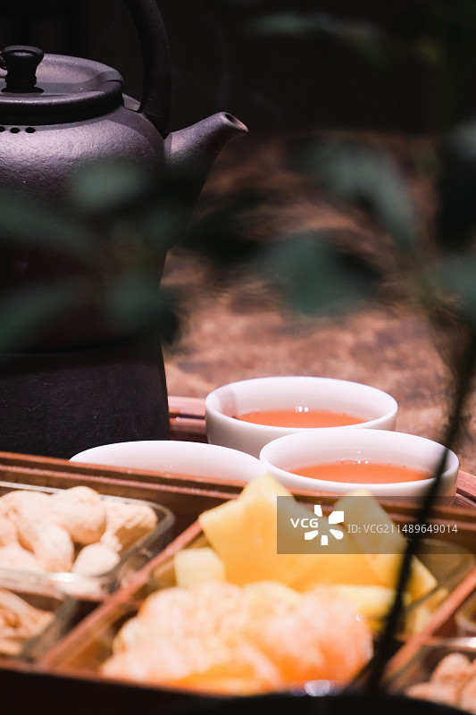 新中式茶馆茶文化展示茶席布置白茶寿眉静物摄影多视角素材组图图片素材