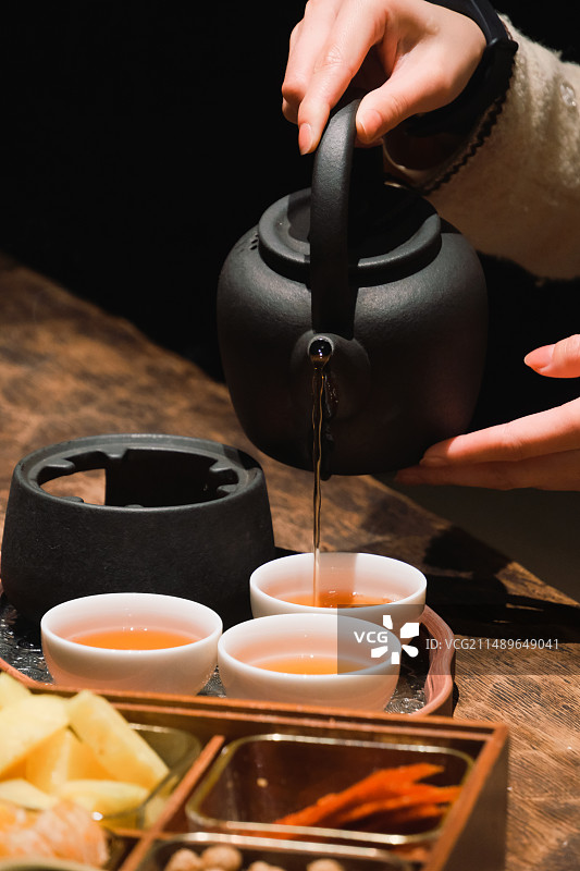 新中式茶馆茶文化展示茶席布置白茶寿眉静物摄影多视角素材组图图片素材