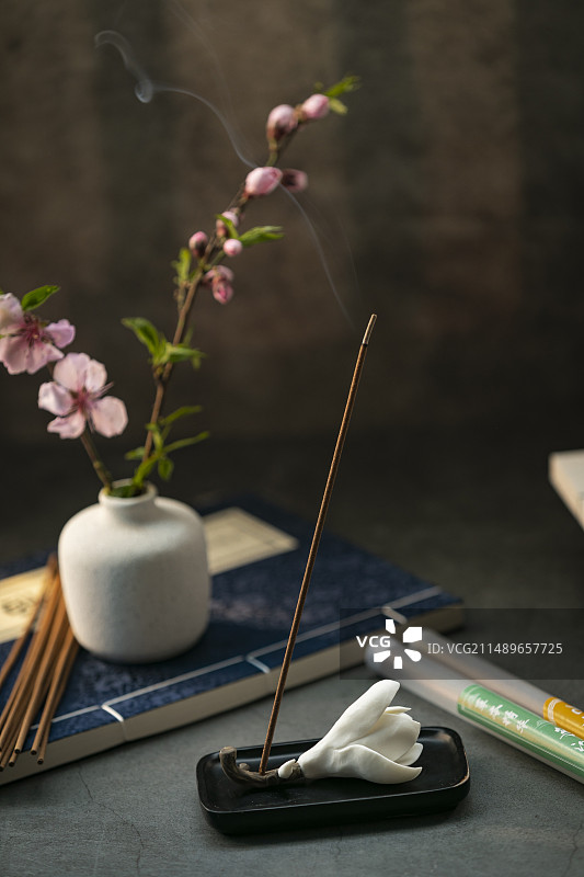 中国香道文化焚香图片素材