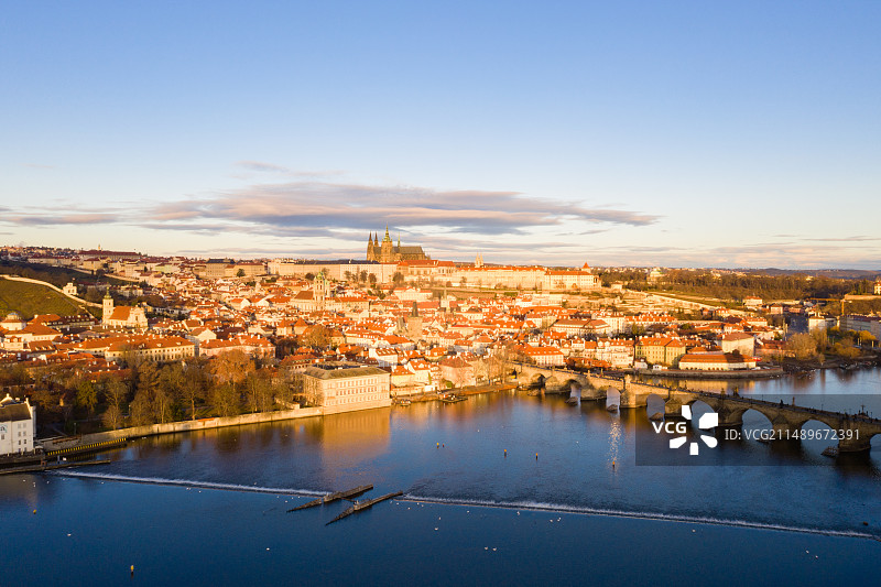 航拍布拉格图片素材