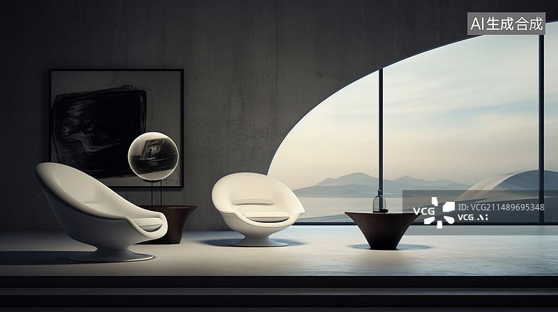 【AI数字艺术】AI生成的插图家居空间图片素材