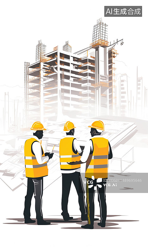 【AI数字艺术】AI生成的插图建筑工程师图片素材