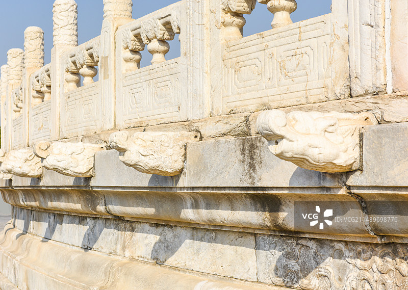 北京天坛圜丘坛蚣蝮排水系统图片素材