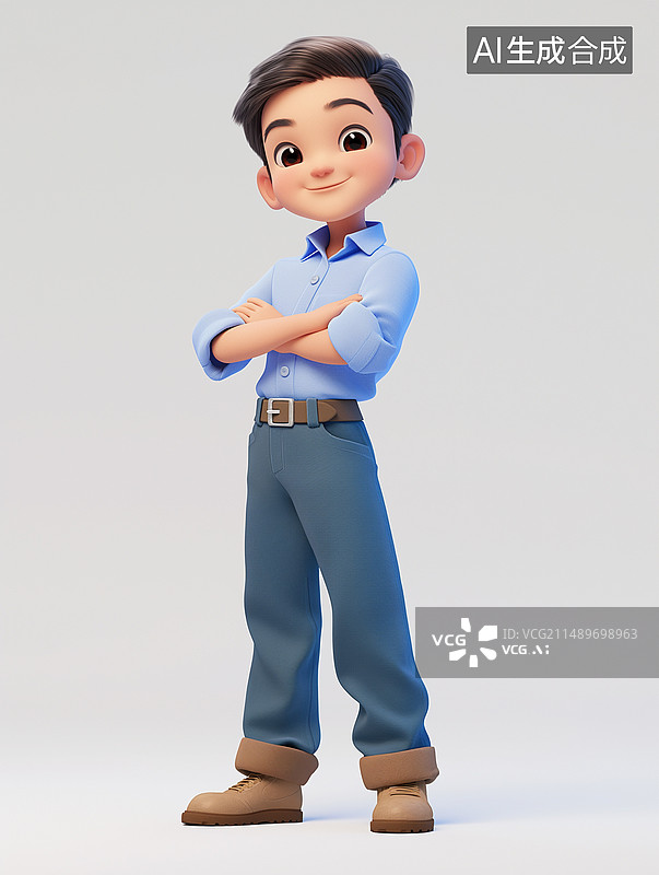 【AI数字艺术】3D劳动节职业白领销售经理人物图片素材