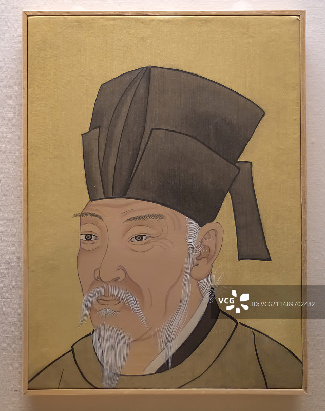 白居易像 据故宫南薰殿藏品摹绘 中国国家博物馆图片素材