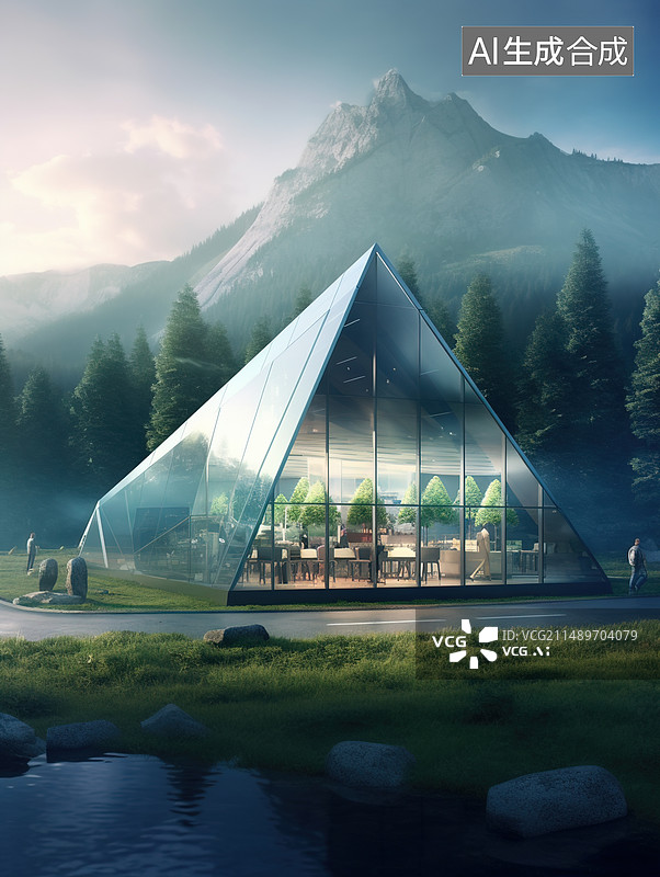 【AI数字艺术】AI生成的插图抽象商店图片素材