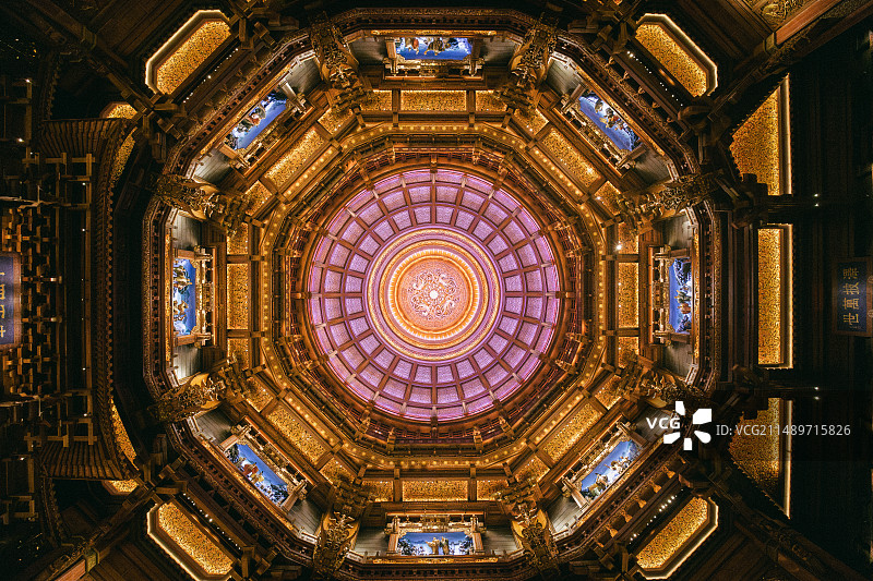 汉中兴汉胜境仿古建筑城市风光图片素材