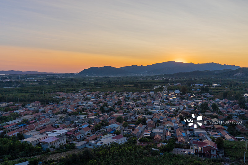 乡村日落图片素材