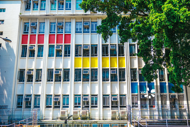 HONGKONG香港彩虹墙彩虹坉网红旅行旅游打卡地图片素材