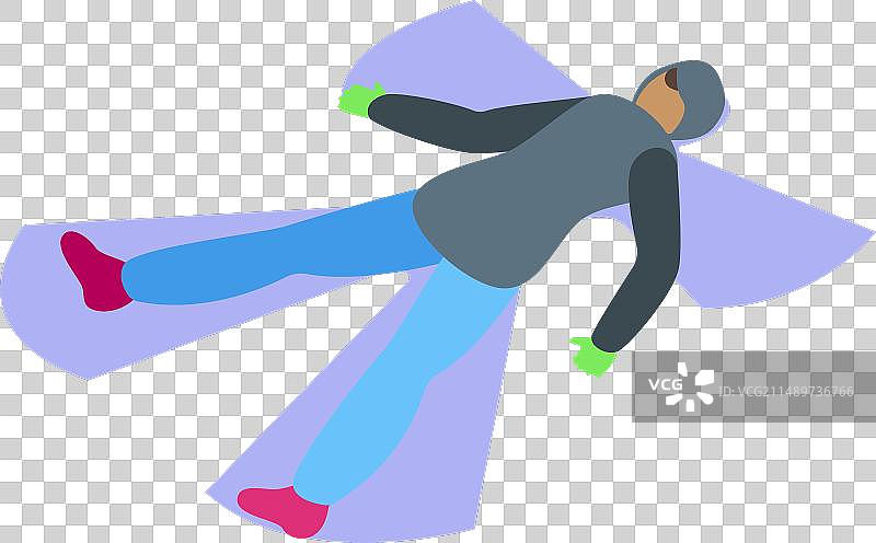 雪天使儿童趣味等距图标图片素材